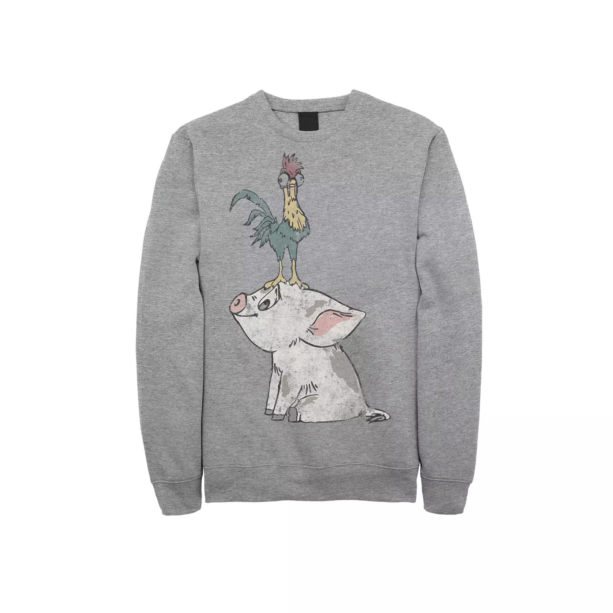 Disney's Moana Hei Hei Men's On Top Of Pigs Head Sweatshirt,  Product Image