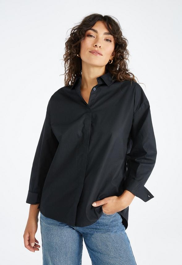 JustFab Margaux Platform Loafer Pump Womens Black/ White Size 8.5 Product Image