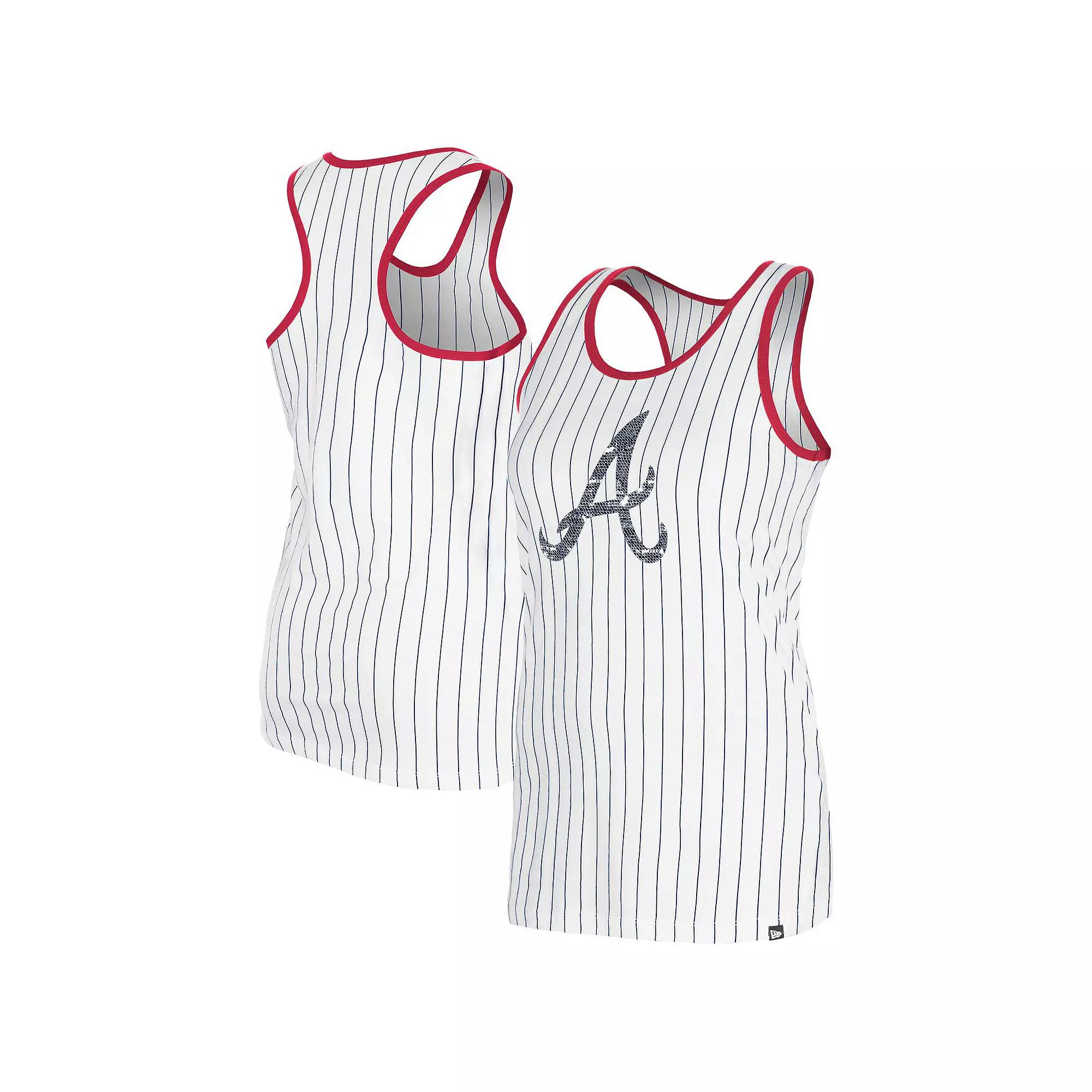 Womens New Era Atlanta Braves Gameday Pinstripe Tank Top Product Image