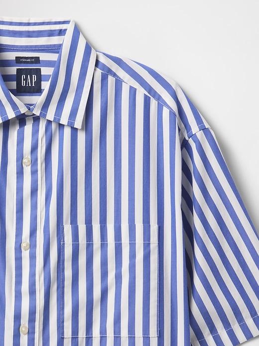 Organic Cotton Oversized Poplin Shirt Product Image