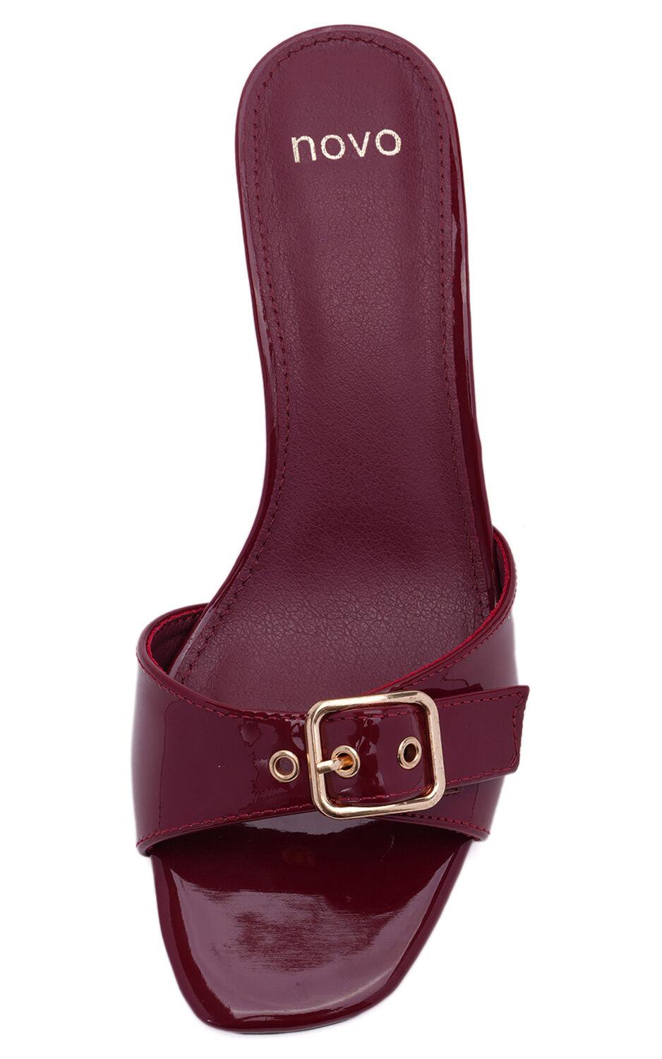 Novo - Venezia Hardware Detail Heels in Deep Red Patent Product Image