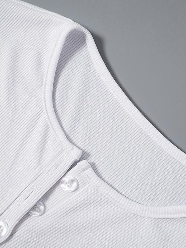 Solid Color Crew Neck Breasted Long Sleeve Knit Product Image