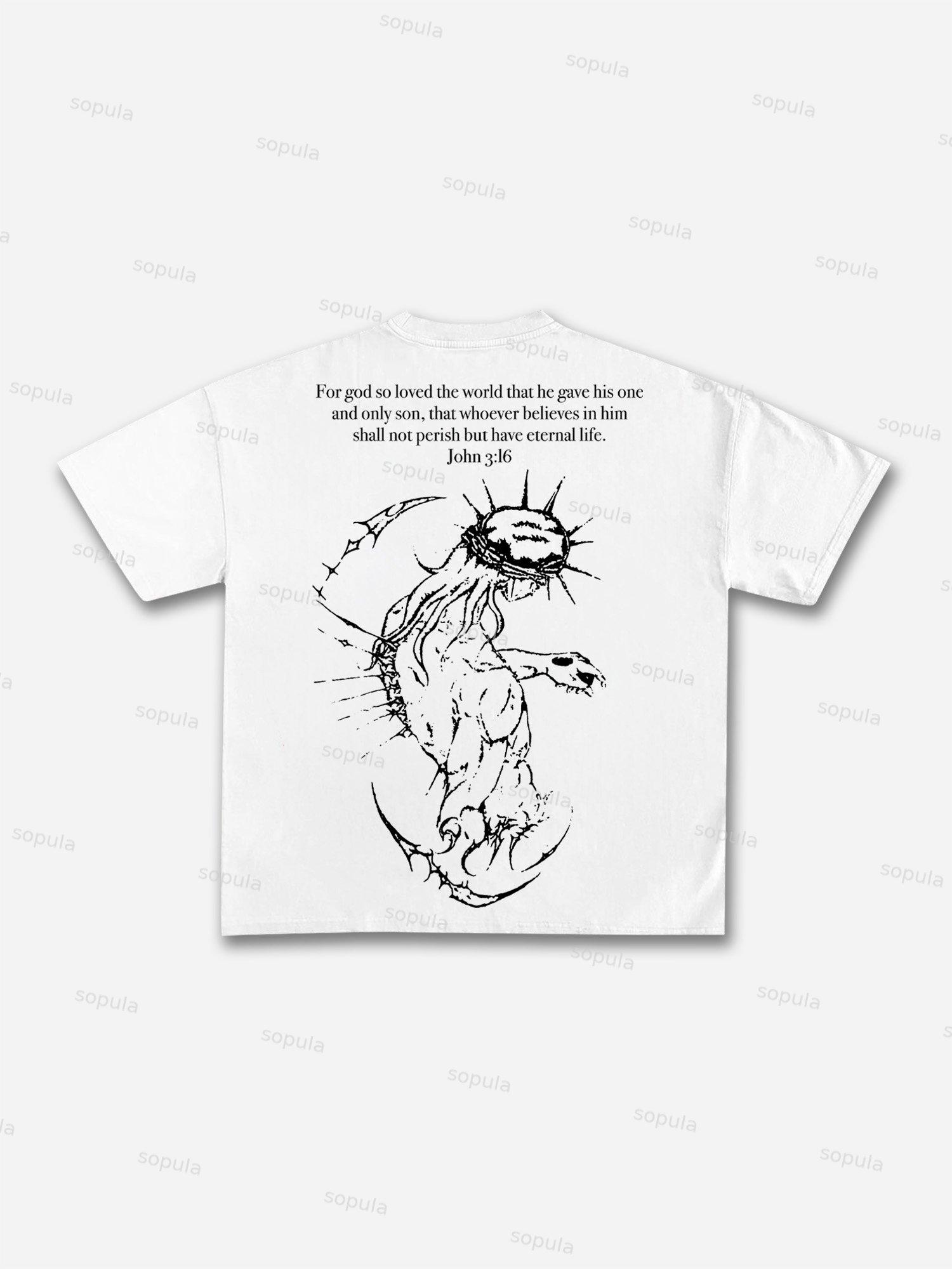Jesus Is King Bible Jesus Graphic Cotton T-shirt Product Image