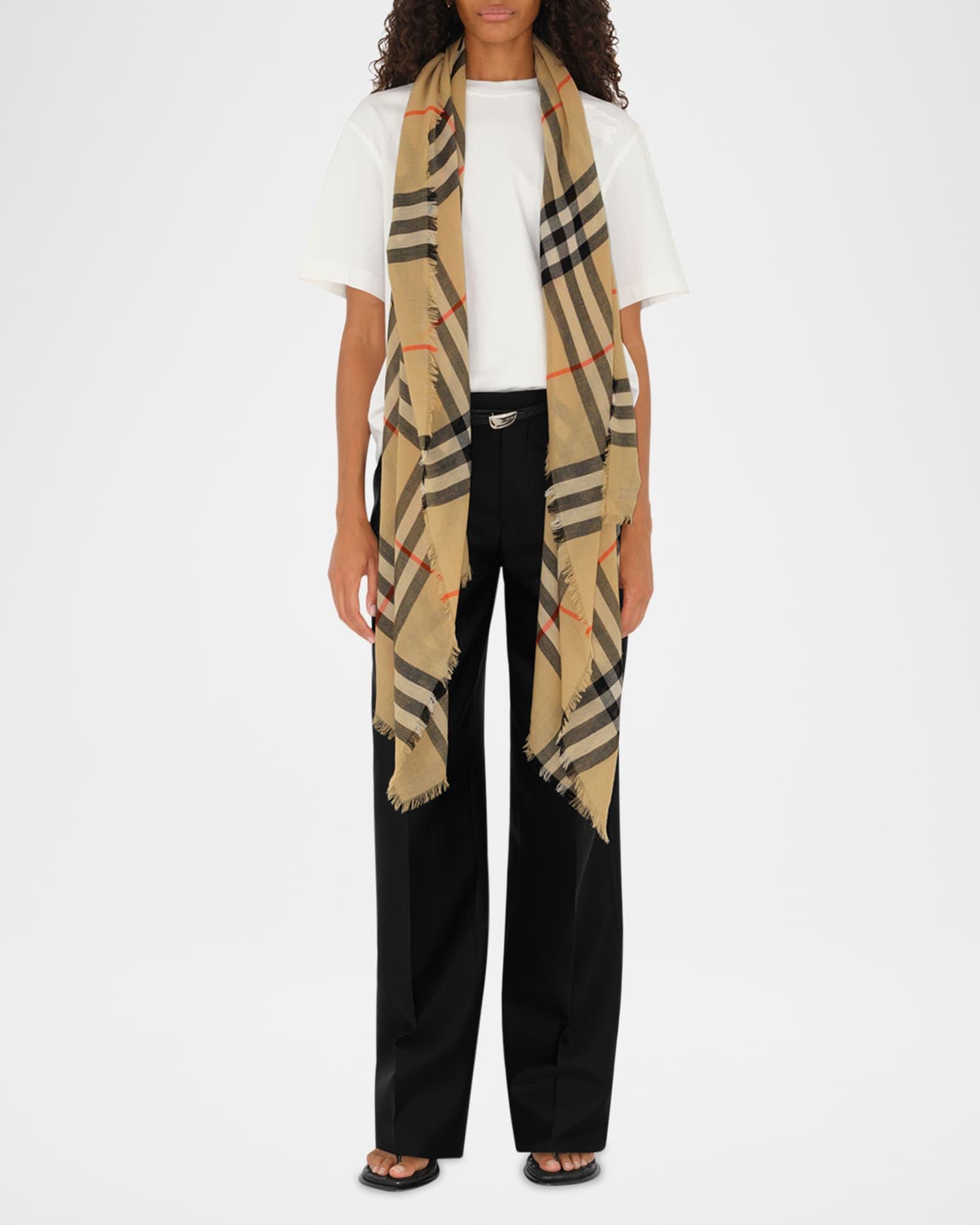 Giant Check Wool Scarf  Product Image