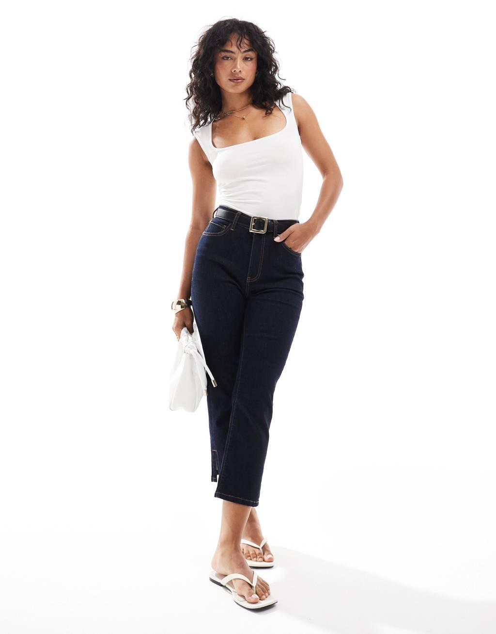 JJXX square neck top in white Product Image