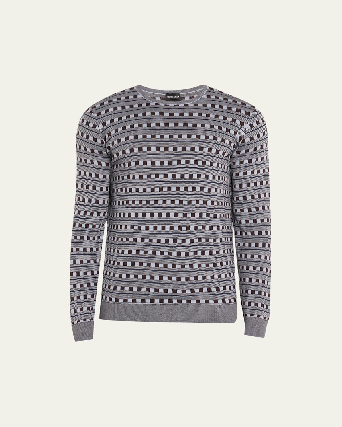 Men's Wool Geometric Crewneck Sweater Product Image
