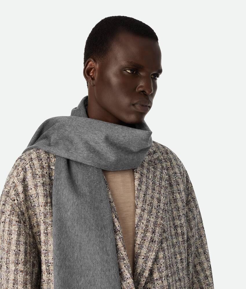 Men's Cashmere Scarf in Grey melange Product Image
