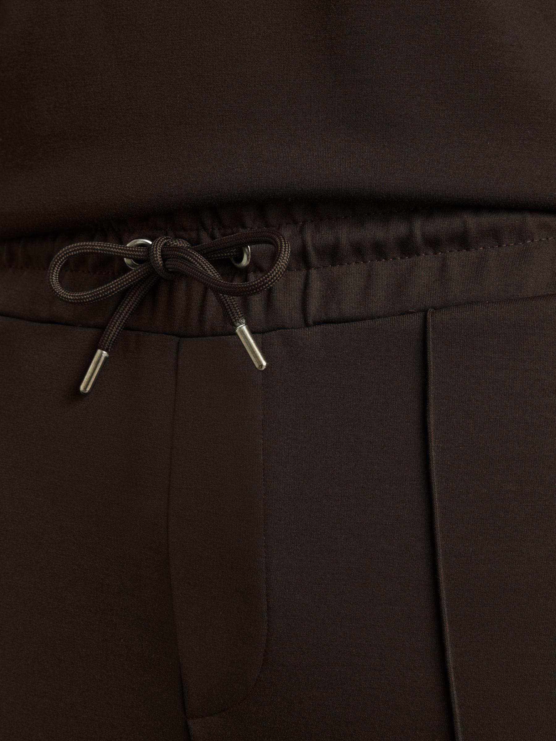 Interlock-Jersey Drawstring Joggers in Chocolate Brown Product Image