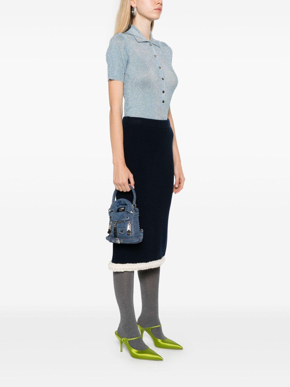 denim biker backpack Product Image