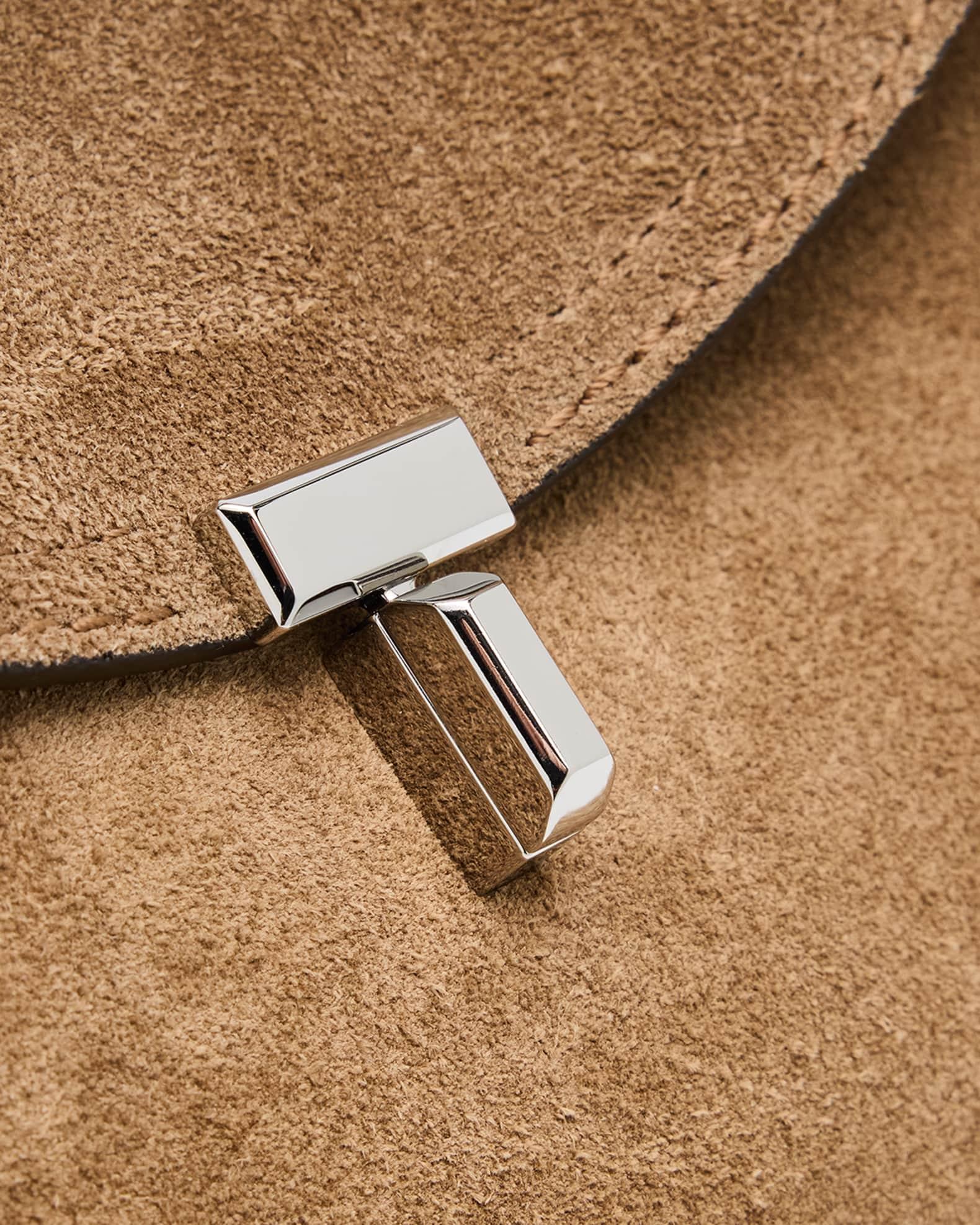 T Lock Suede Top-Handle Bag Product Image
