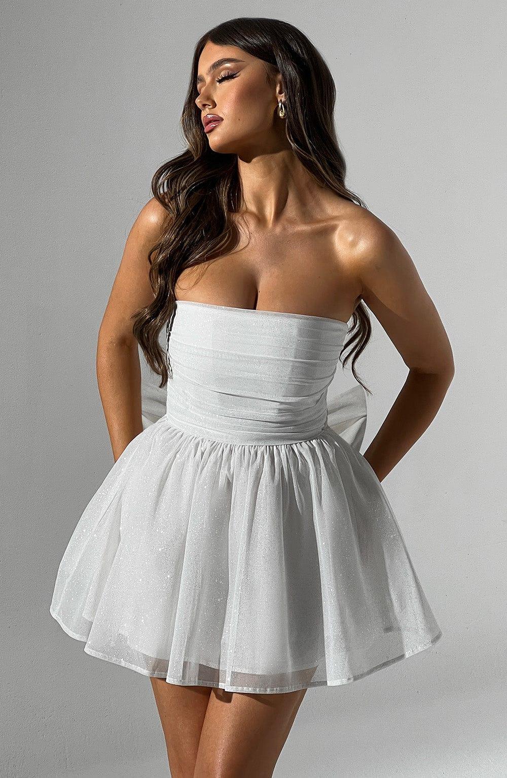 Katrina Mini Dress - Ivory Sparkle Product Image