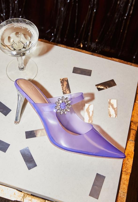 JustFab Margaux Platform Loafer Pump Womens Black/ White Size 8.5 Product Image