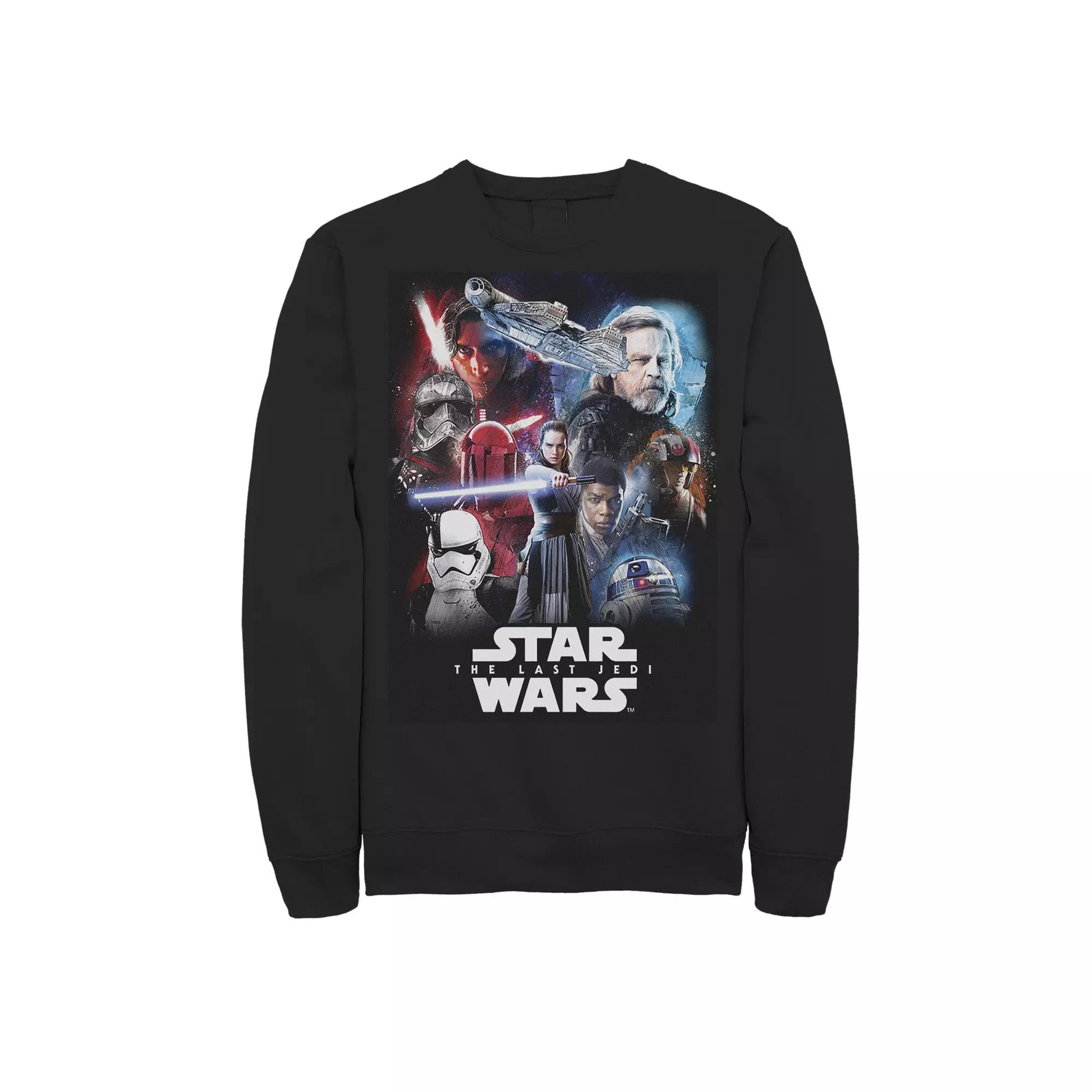 Men's Star Wars Last Jedi Paint Collage Poster Sweatshirt,  Product Image