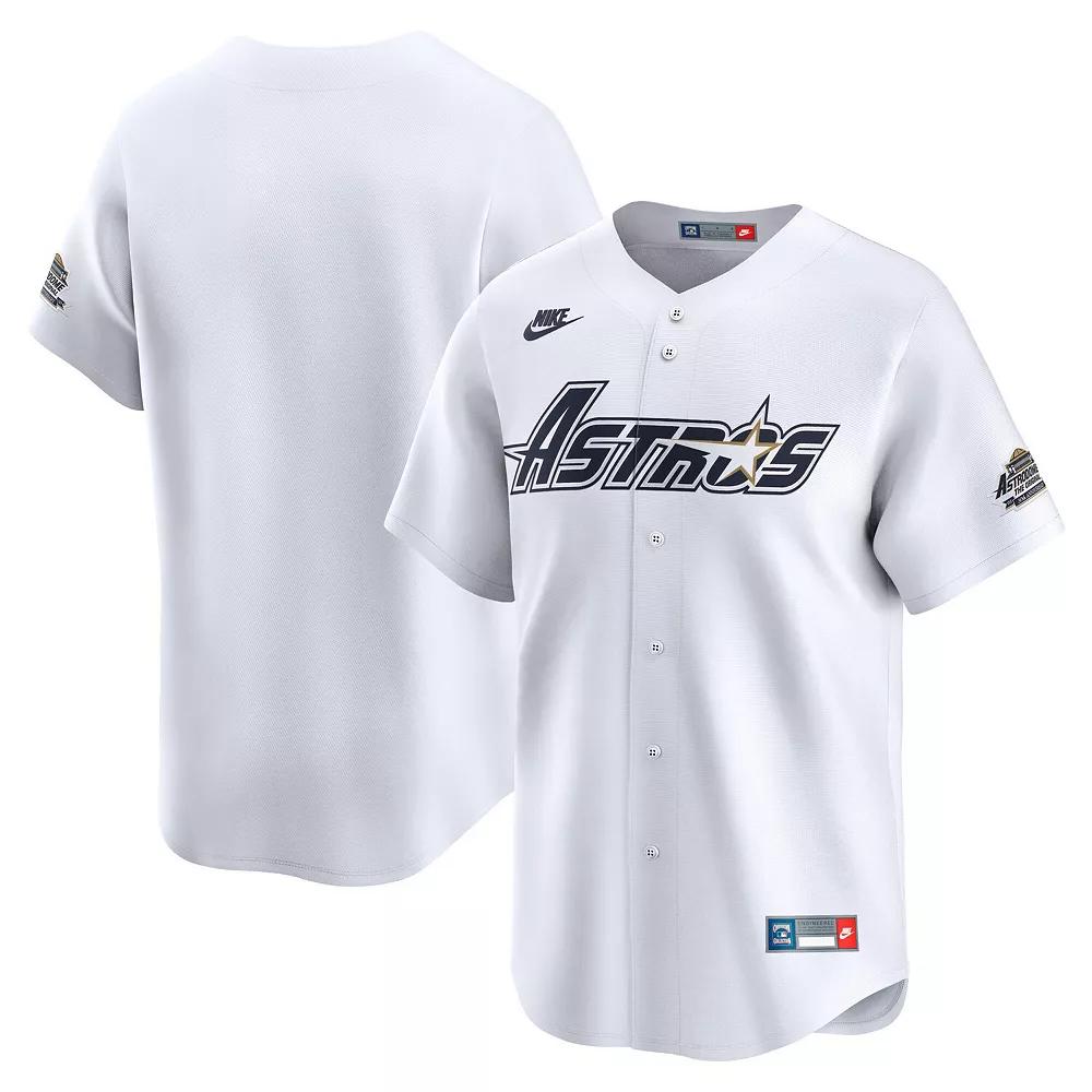 Men's Nike White Houston Astros Throwback Cooperstown Collection Limited Jersey, Size: 3XL Product Image