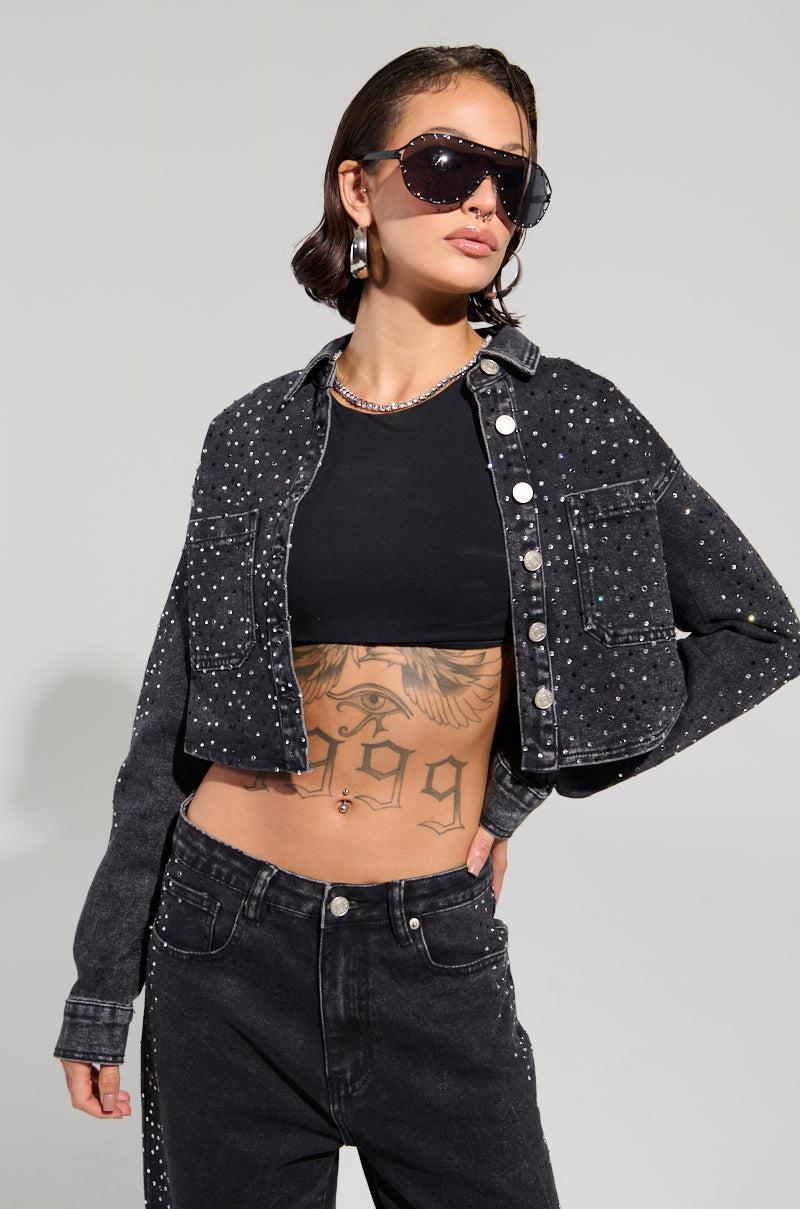 EMMIE EMBELLISHED DENIM JACKET Product Image