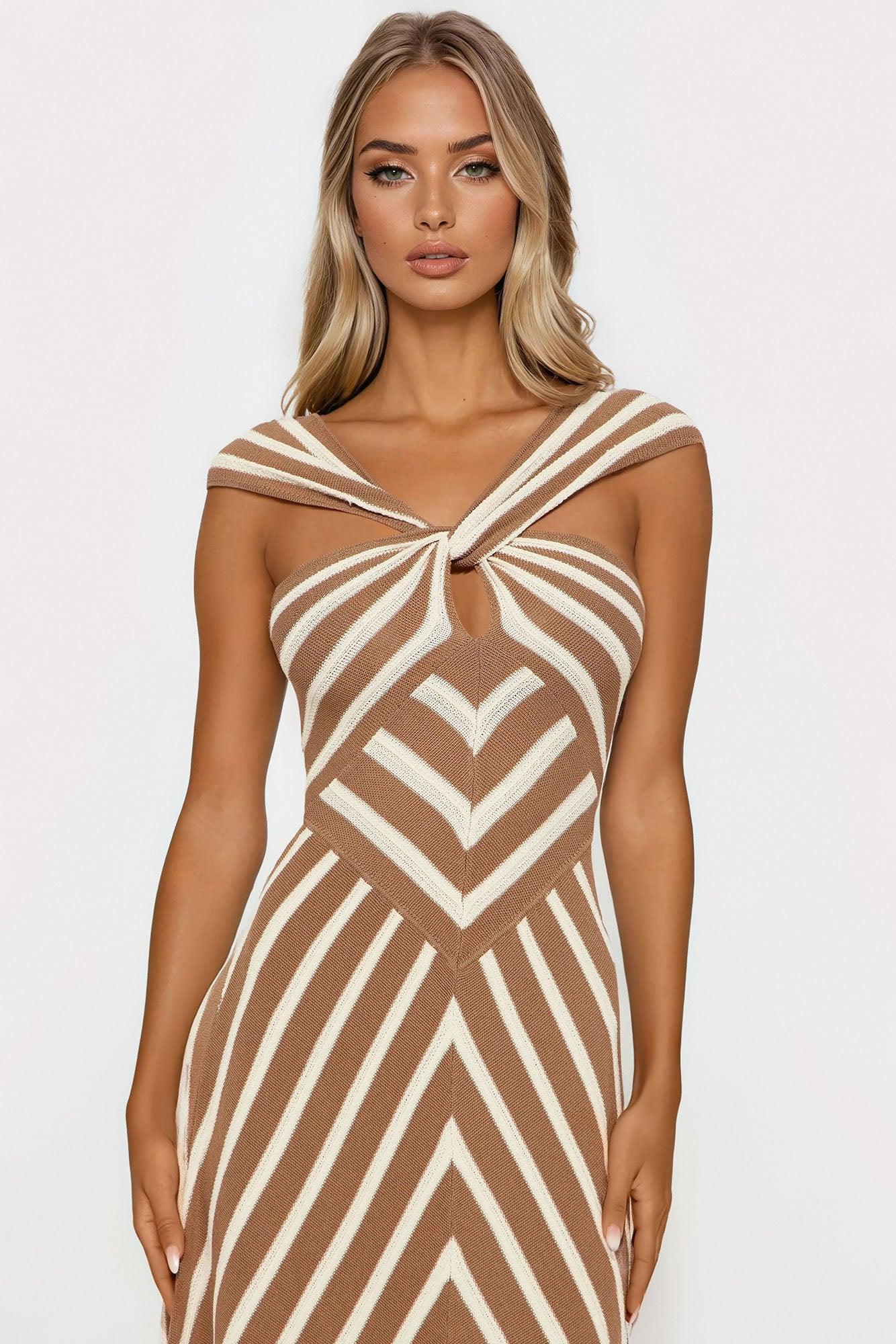 Sahara Maxi Dress - Mocha/combo Female Product Image