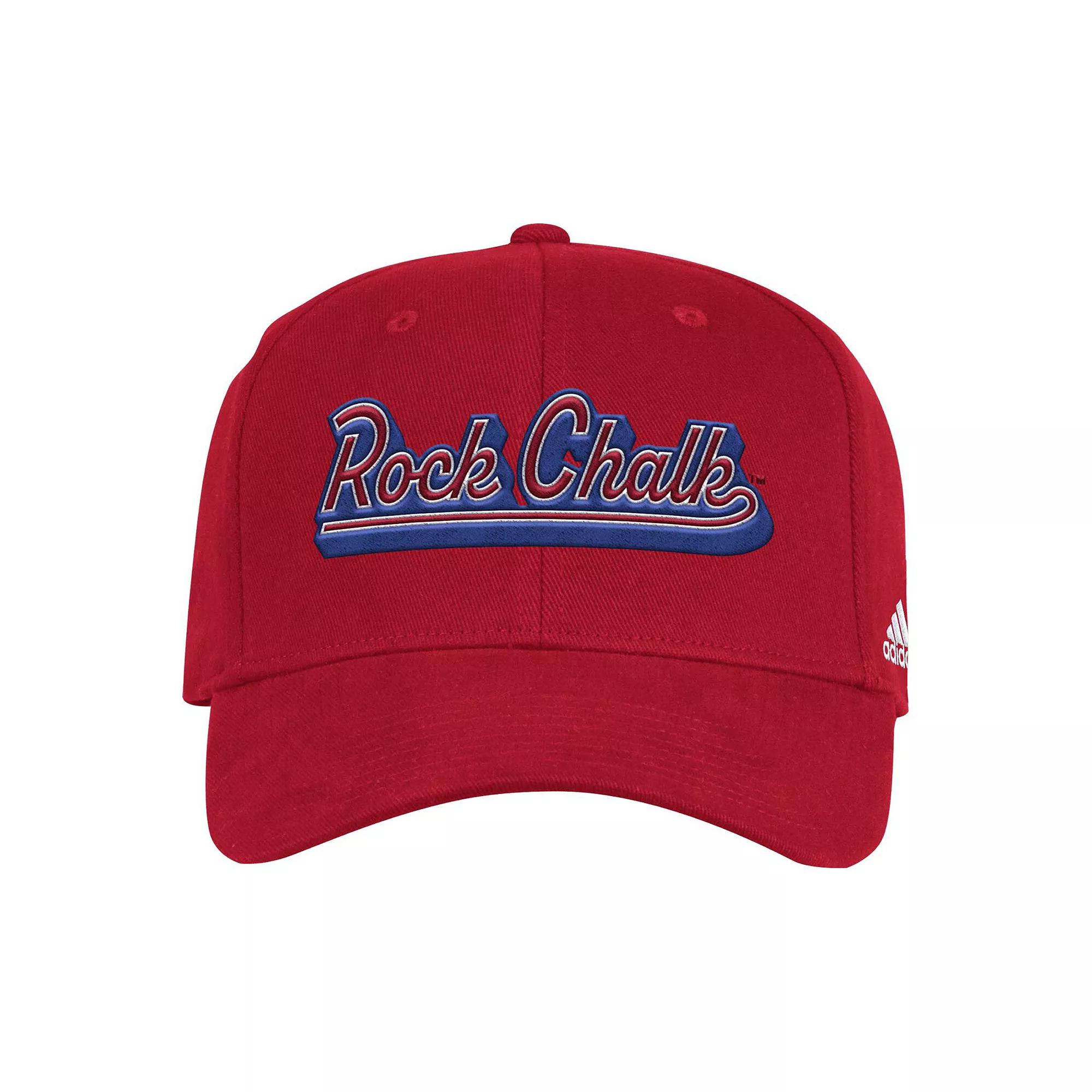 Men's adidas Red Kansas Jayhawks Chant Flex Hat,  Product Image