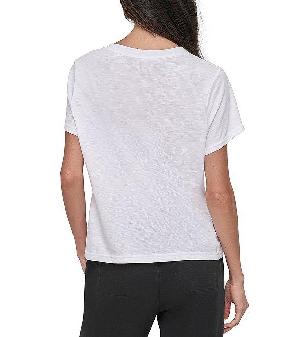 DKNY Sport by Donna Karen V-Neck Short Sleeve Slub Tee Product Image