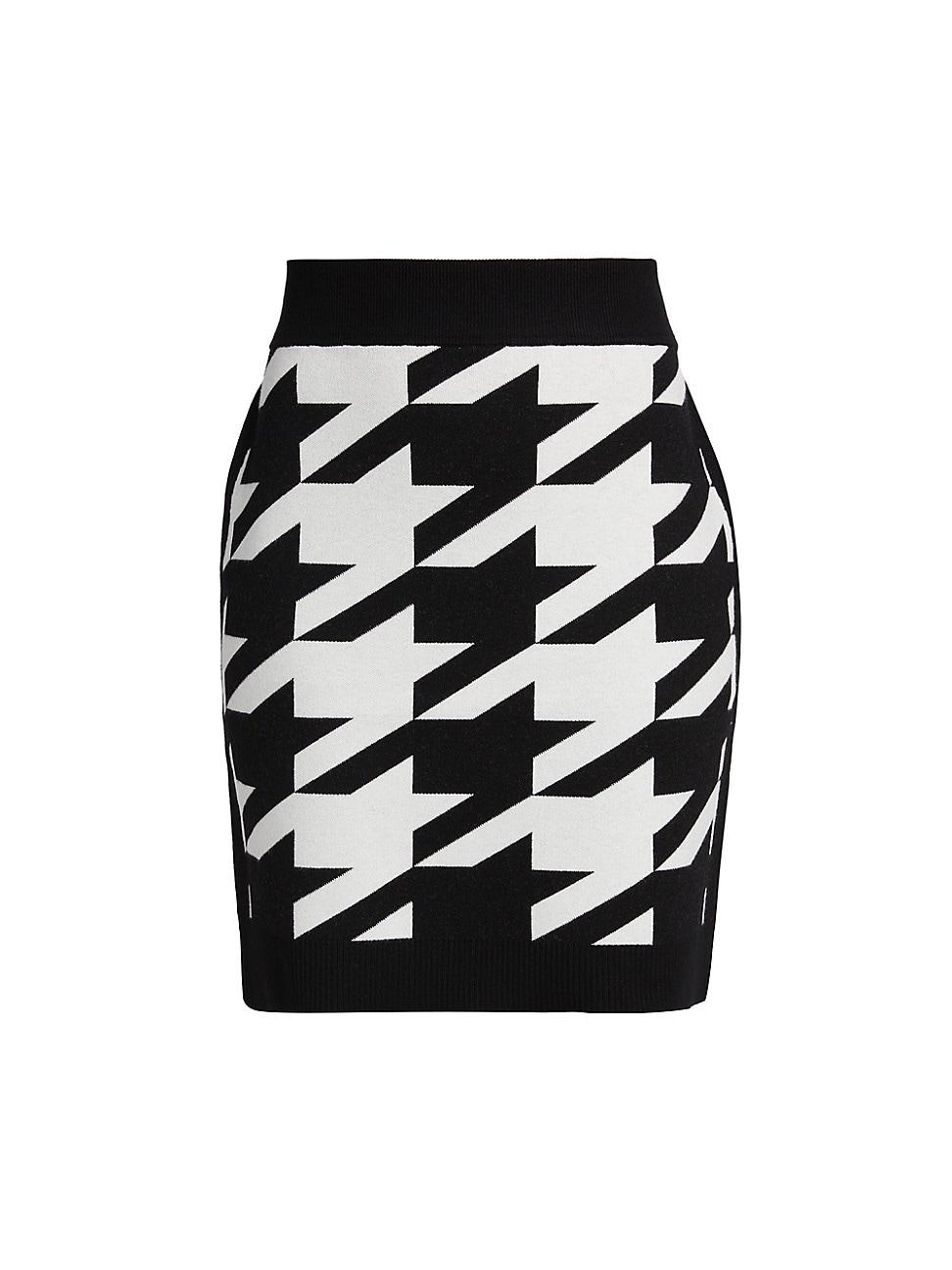 Womens Jackie Houndstooth Miniskirt Product Image