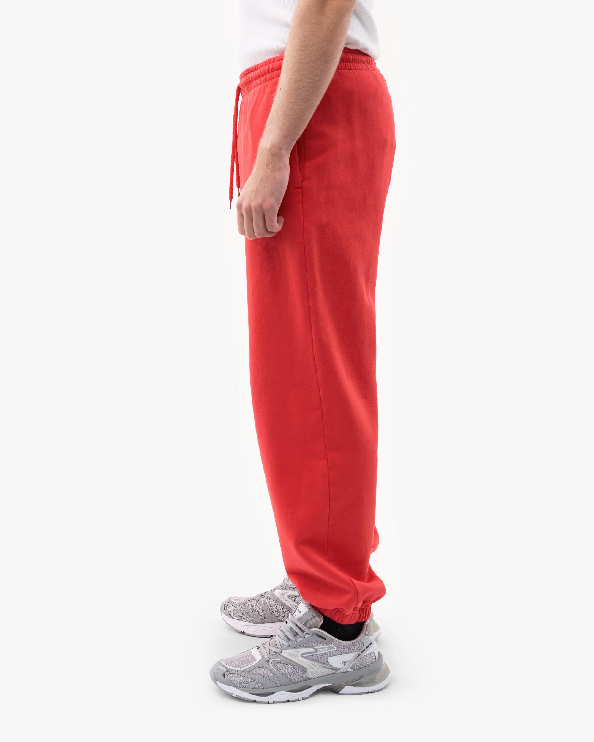 Organic Relaxed Sweatpants - Red Tangerine Product Image