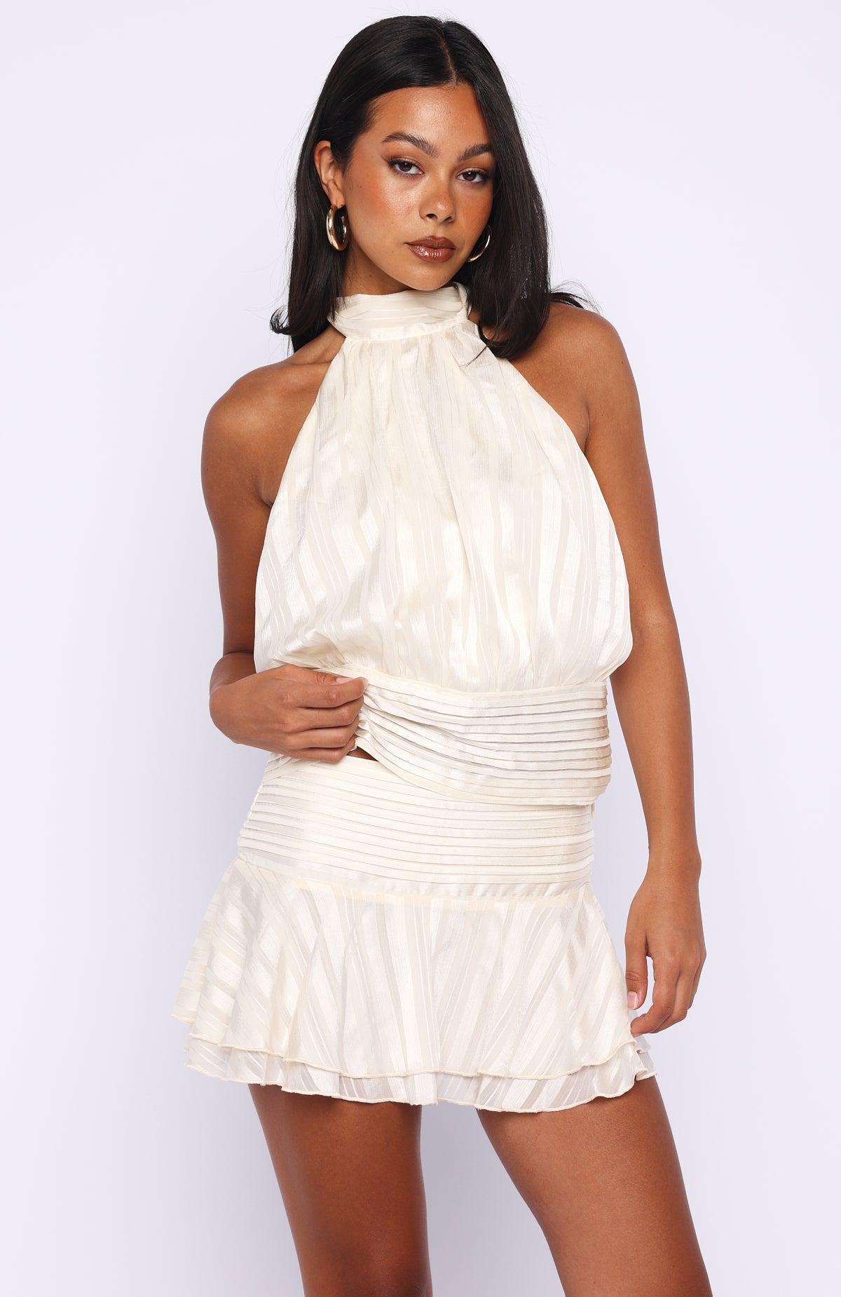 Brightened My Day Mini Skirt Cream Product Image