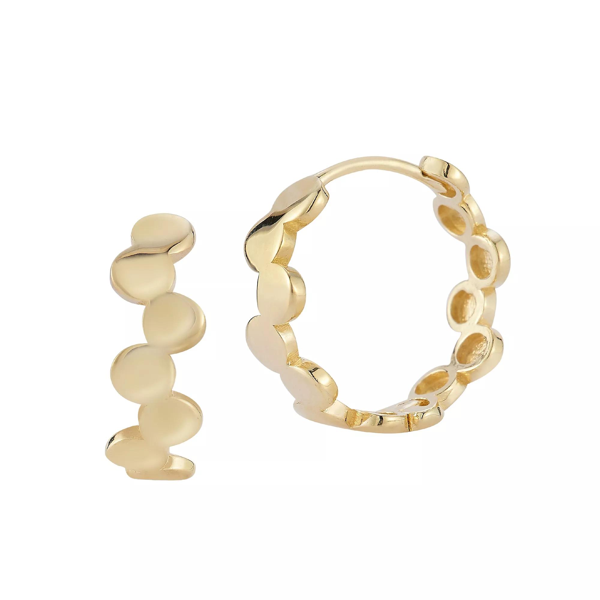 LUMINOR GOLD 14k Gold Bubble Huggie Earrings, Women's Product Image