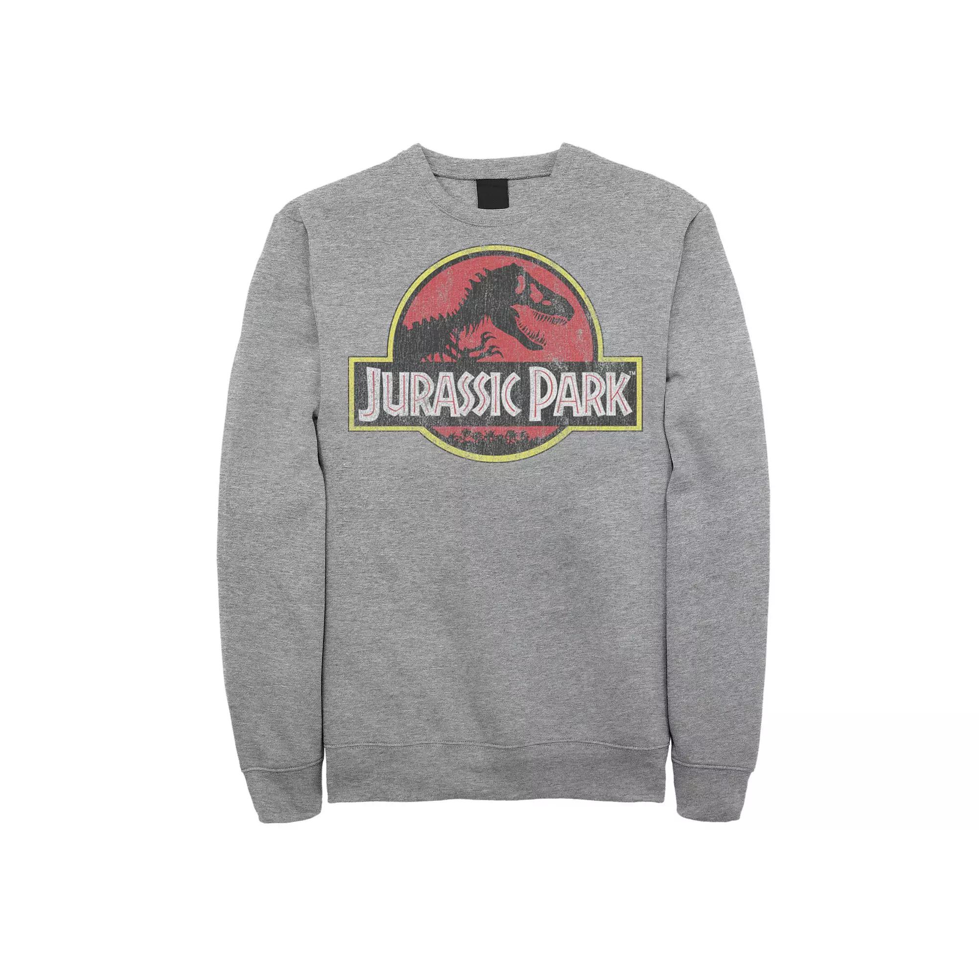 Men's Jurassic Park Distressed Original Park Logo Fleece Pullover,  Product Image