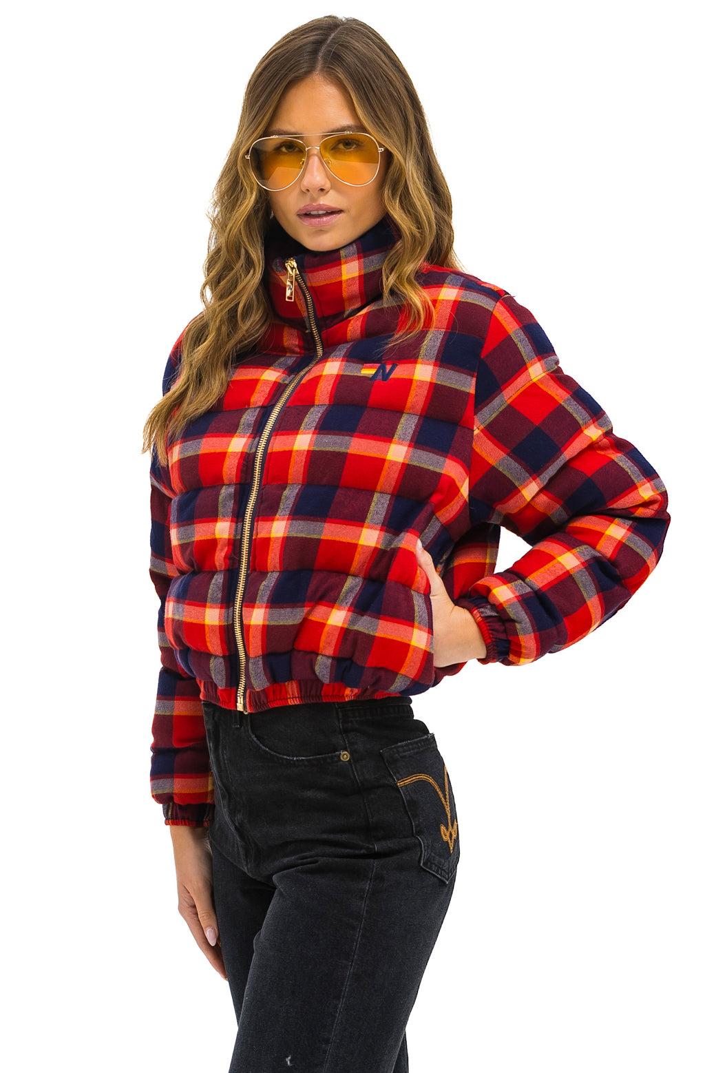 APRES PLAID PUFFER JACKET - RUGBY PLAID Female Product Image