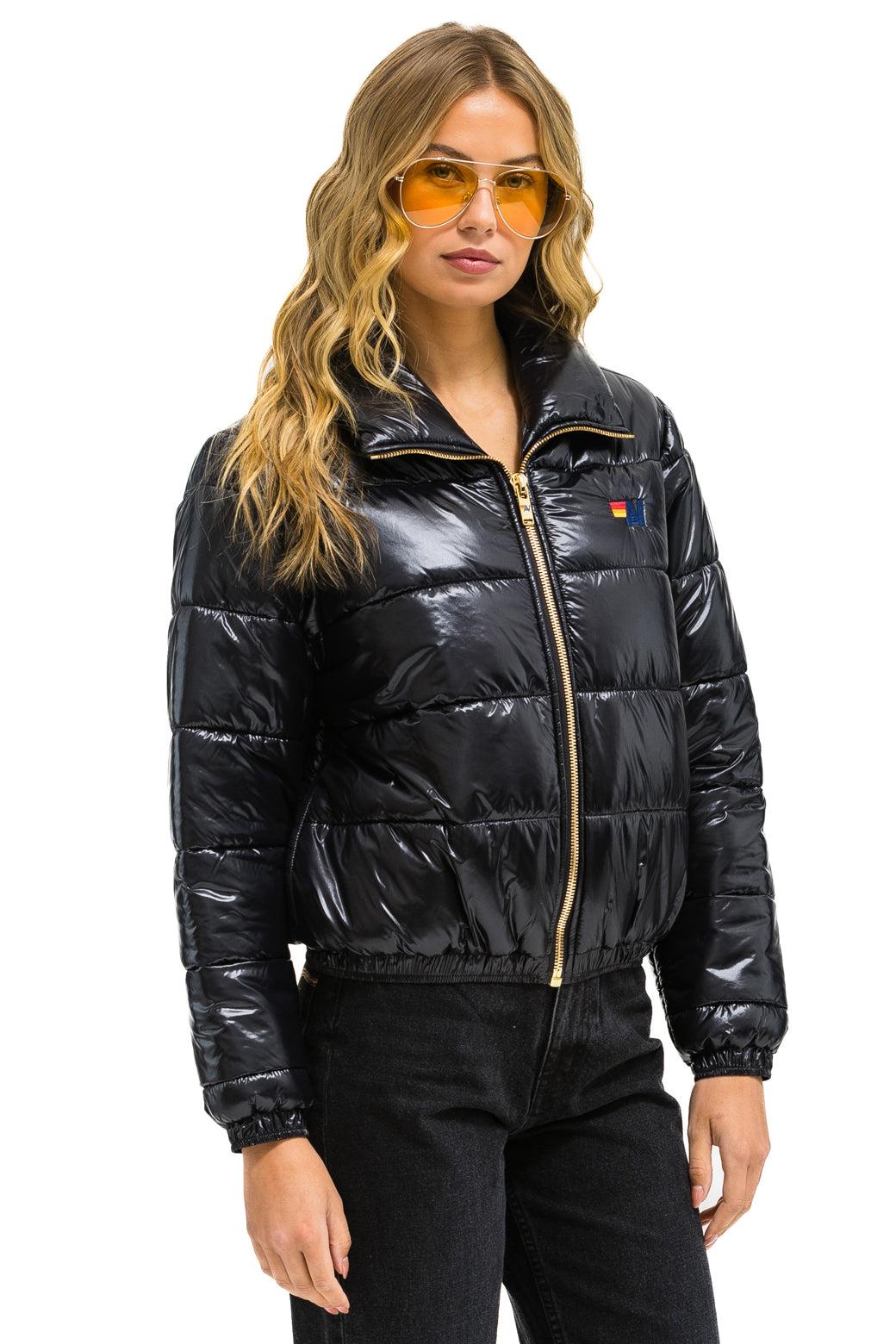 BOLT LUXE APRES PUFFER JACKET - GLOSSY BLACK Female Product Image