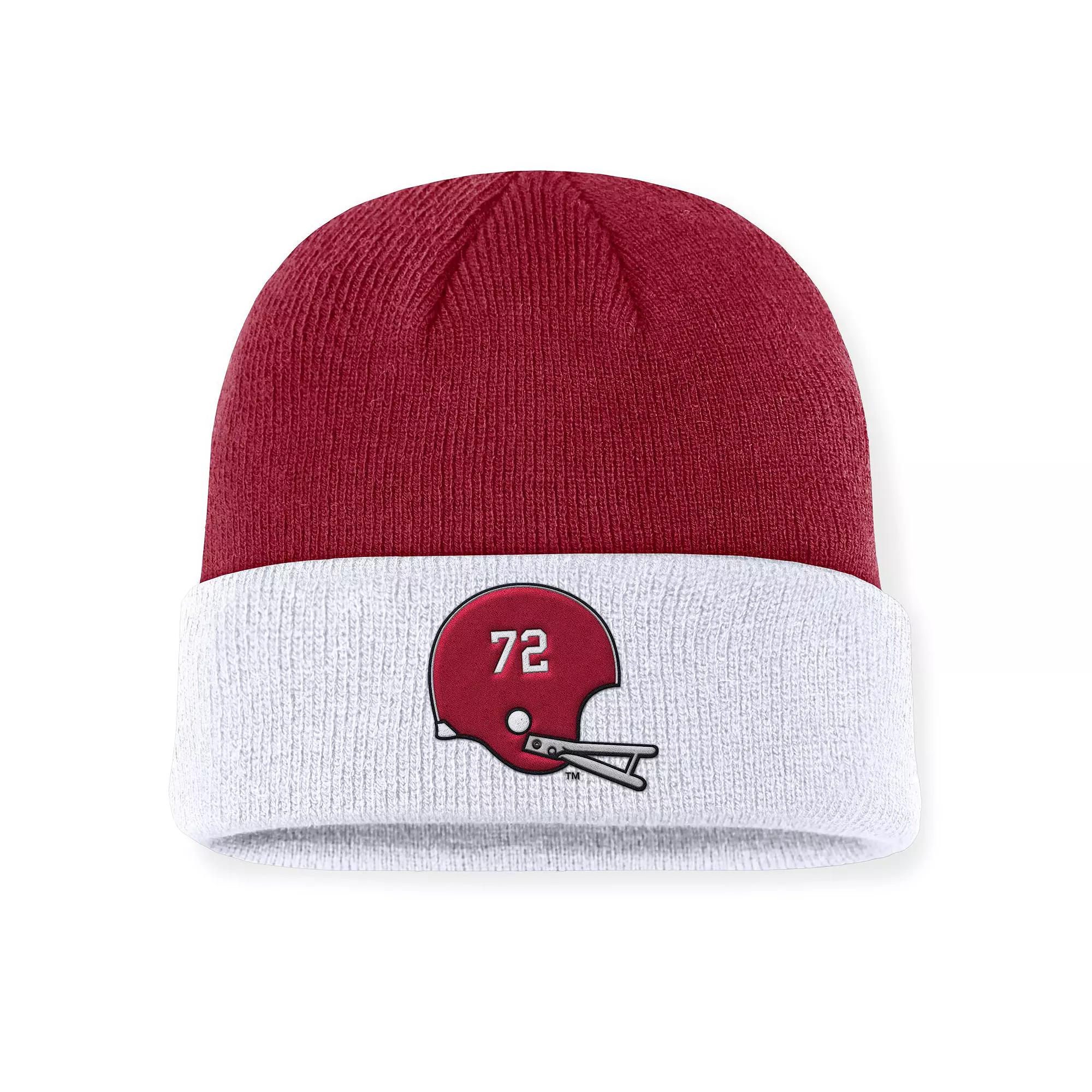 Men's Nike Crimson/White Alabama Crimson Tide Legacy Terra Cuffed Knit Hat, Red Product Image