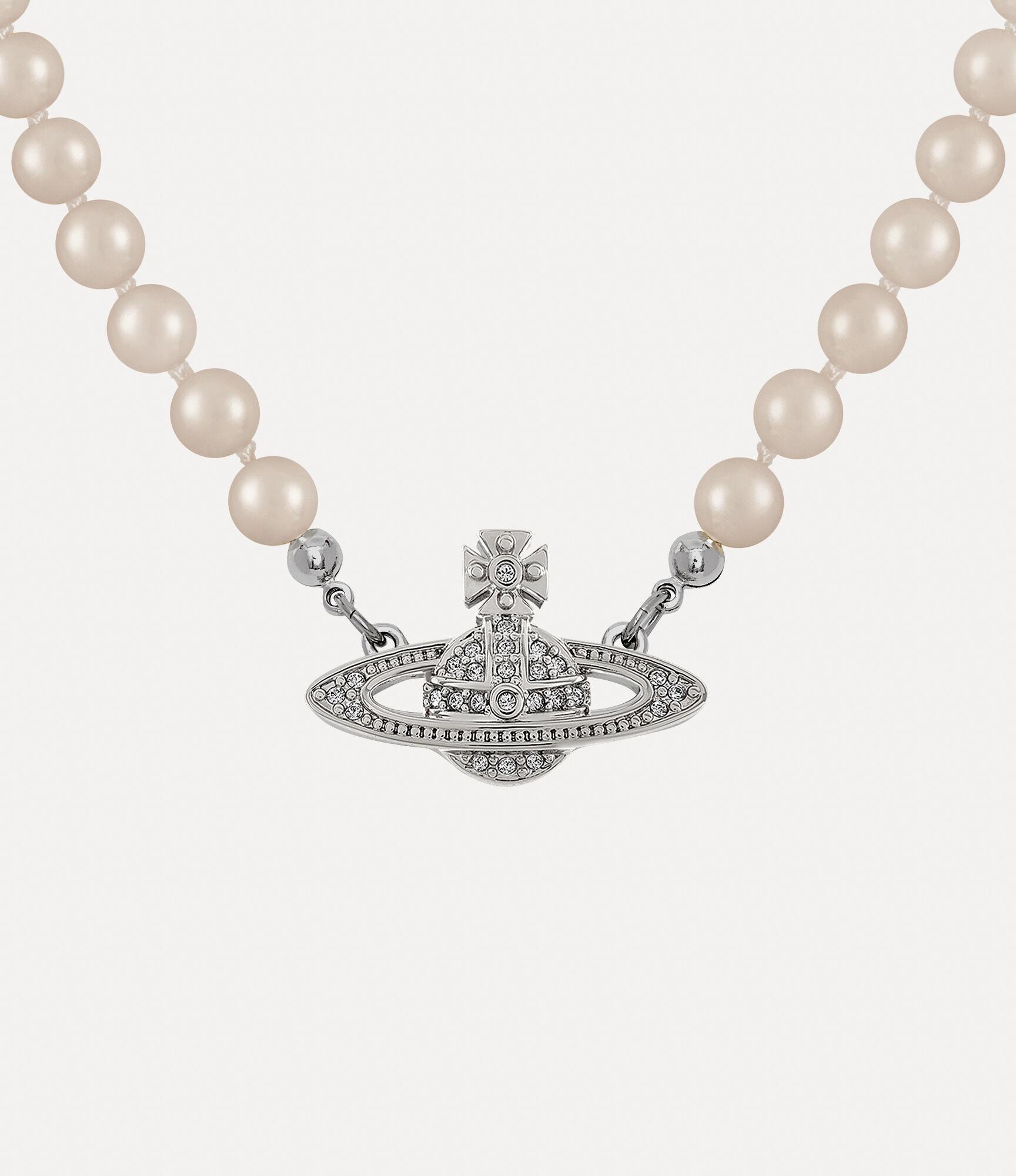 Man. Mini Bas Relief Pearl Necklace Product Image