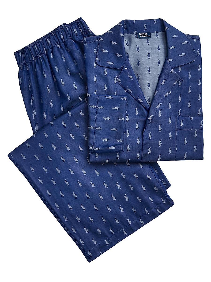 Womens Jacquard Polo Player Pajama Set Product Image