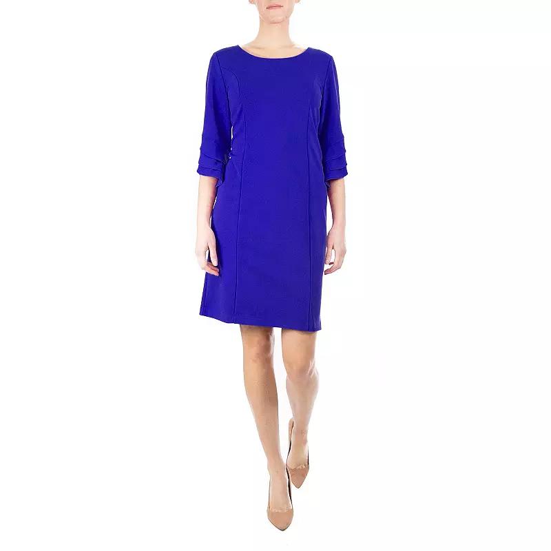 Women's Nina Leonard Tiered Sleeve Sheath Dress,  Product Image