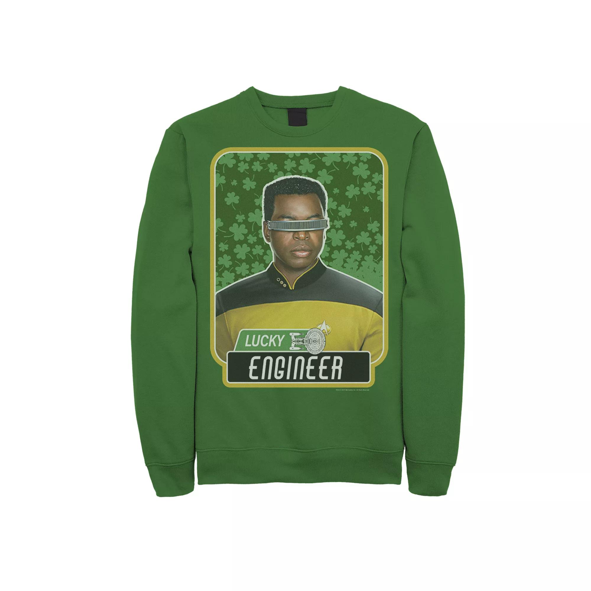 Men's Star Trek Next Generation St. Patty's Engineer Sweatshirt, Size: XL, Kelly Product Image