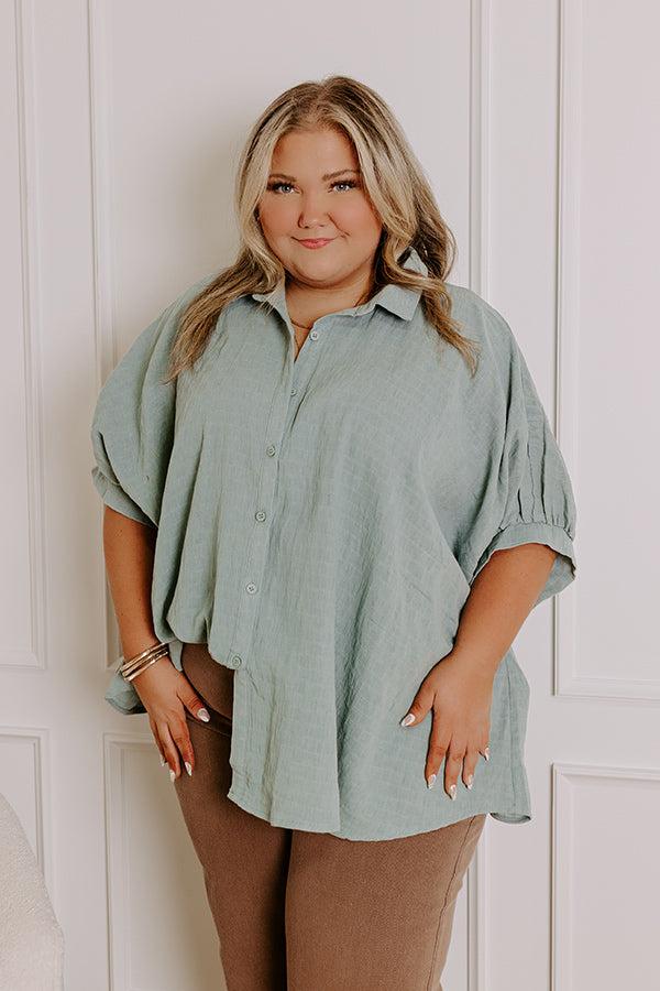 Fit Check Oversized Button Up in Blue Curves Product Image