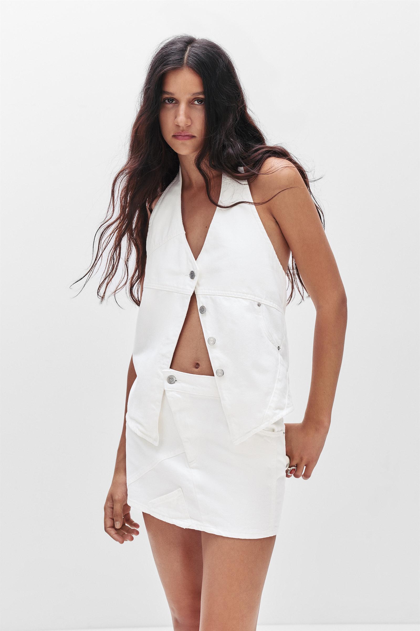 White denim top Product Image