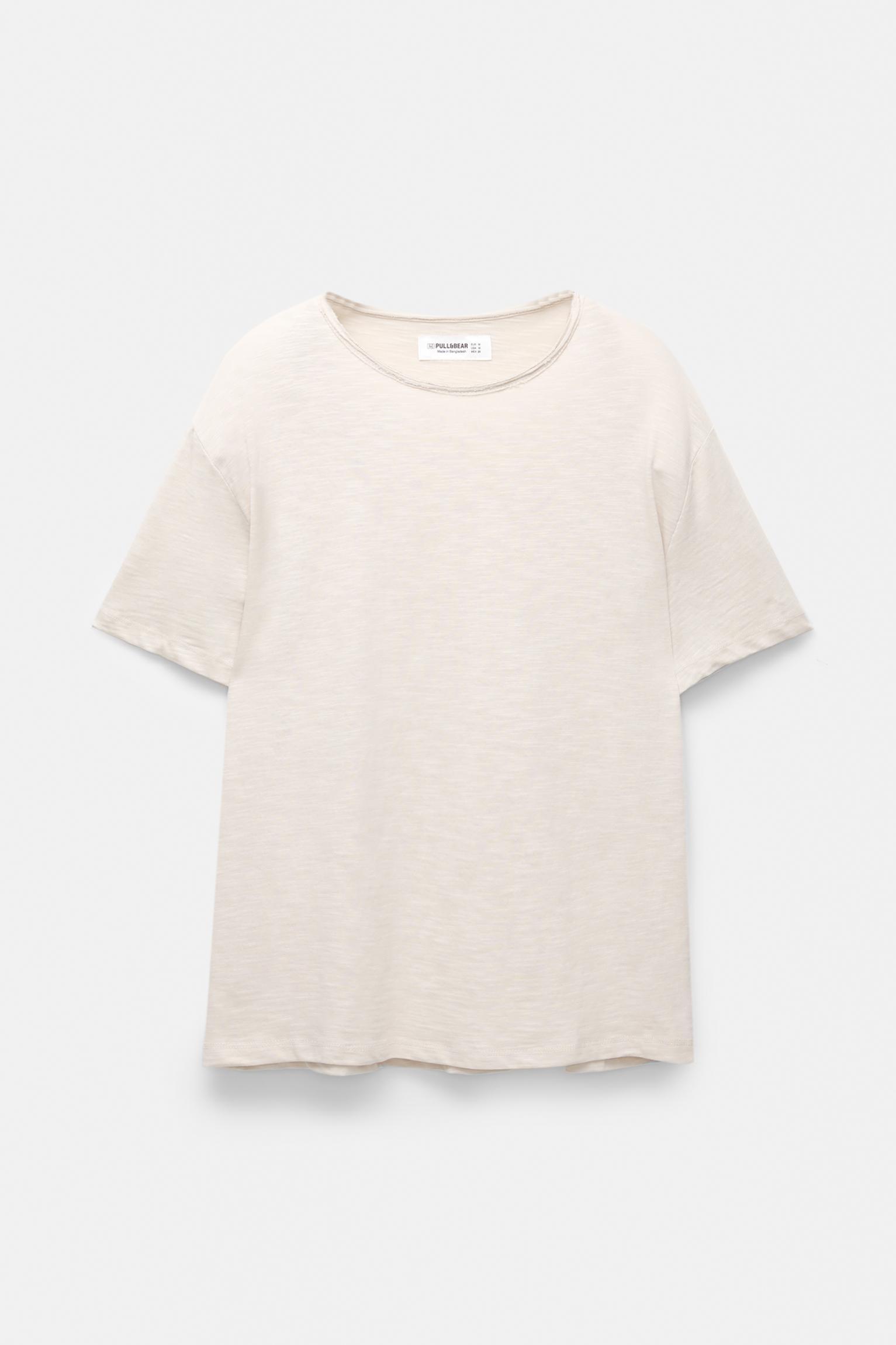 T-shirt with unfinished trims Product Image