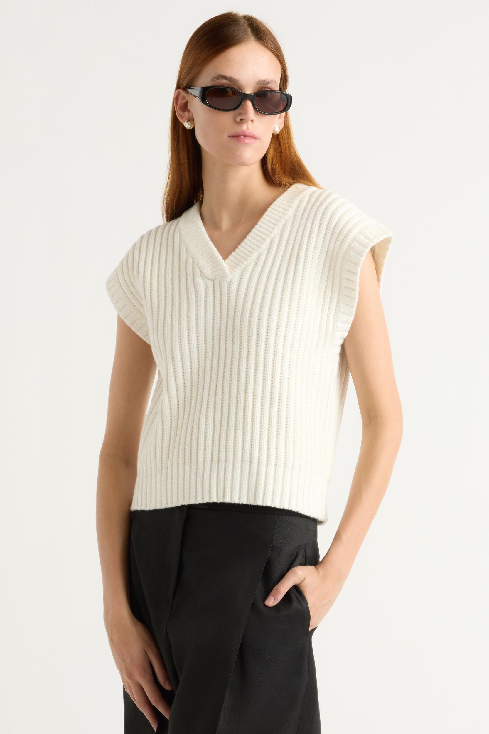 Nicola Organic Cotton Sweater Vest Product Image