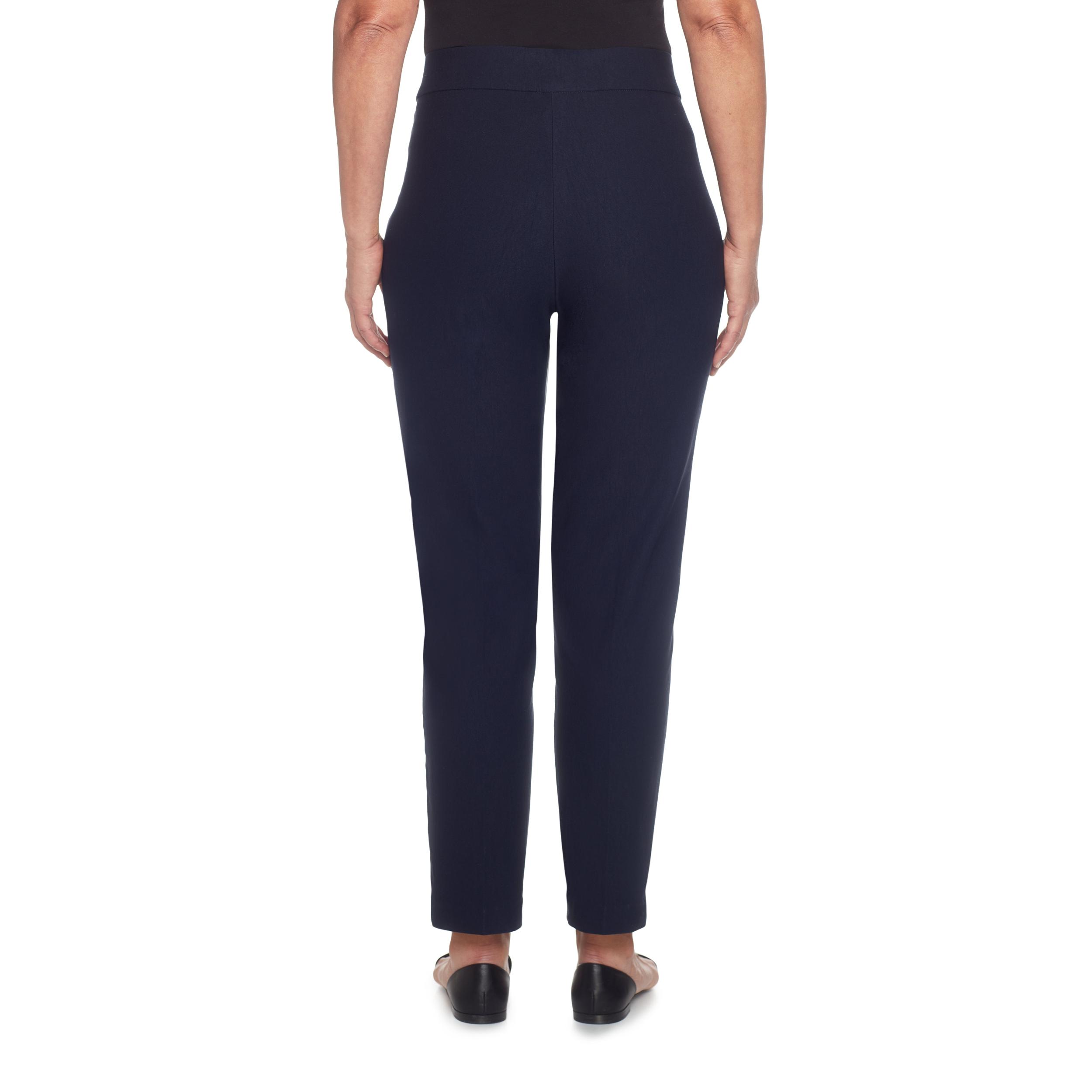 Alfred Dunner Petite Classic Allure Fit Proportioned Pant with Elastic Comfort Waistband Average Length Product Image
