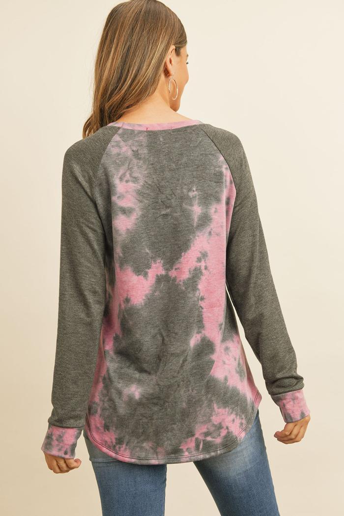 Tie Dye Raglan Top Product Image