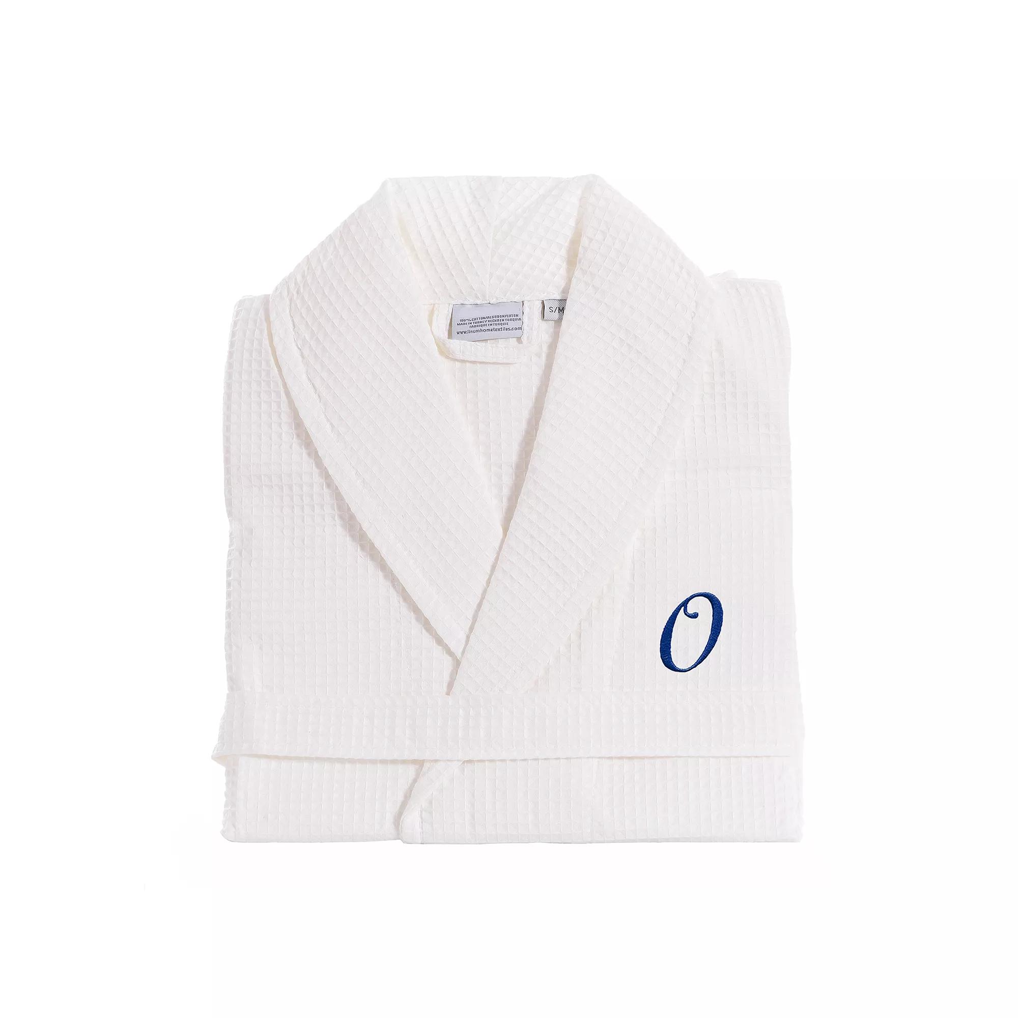 Linum Home Textiles Turkish Cotton Personalized Waffle Weave Bathrobe, Adult Unisex,  Product Image