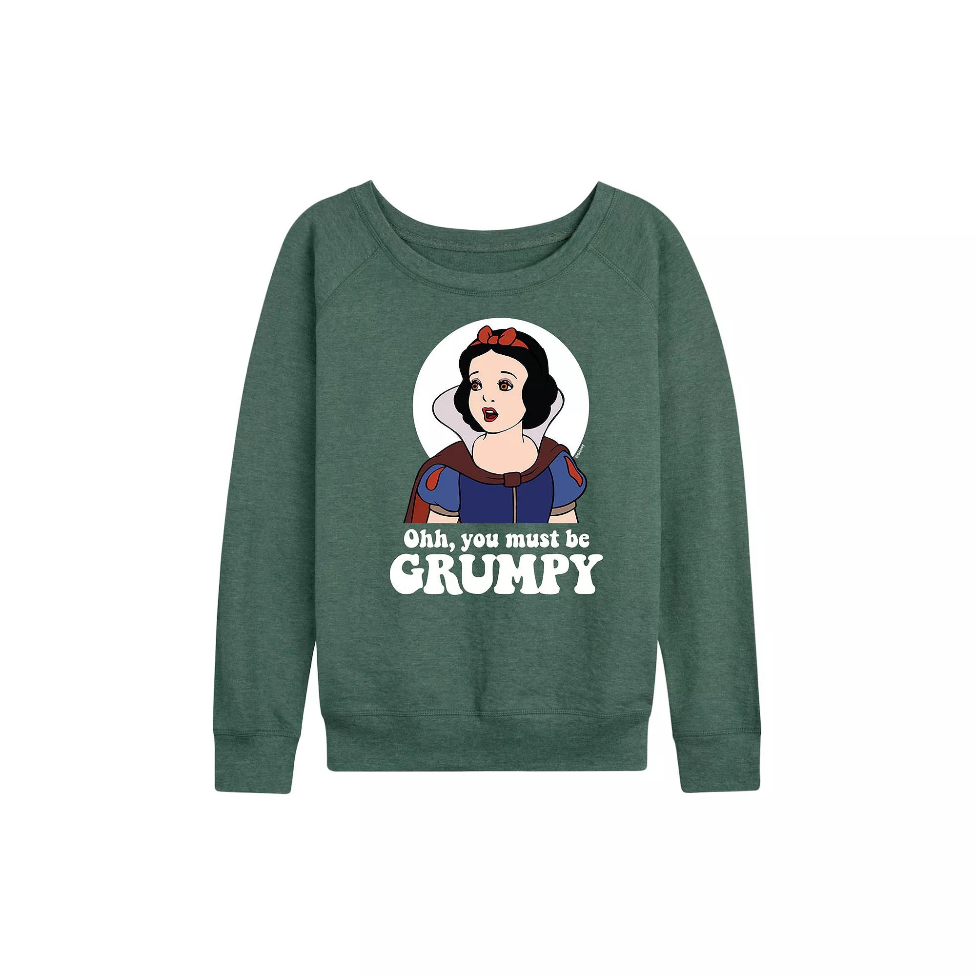 Disney's Snow White and the Seven Dwarfs Women's Grumpy French Terry Long Sleeve Tee, Girl's,  Product Image