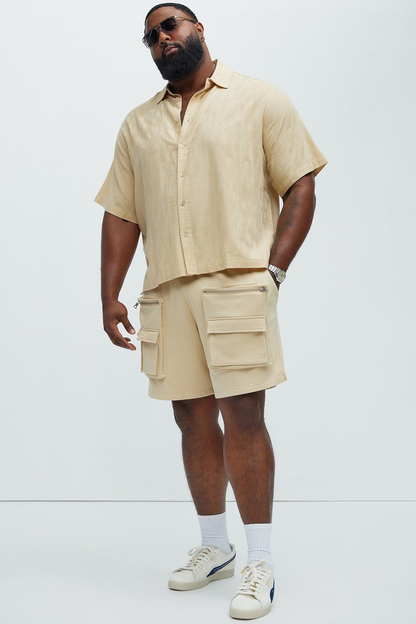 Up In The High Tide Linen Shirt - Tan Product Image