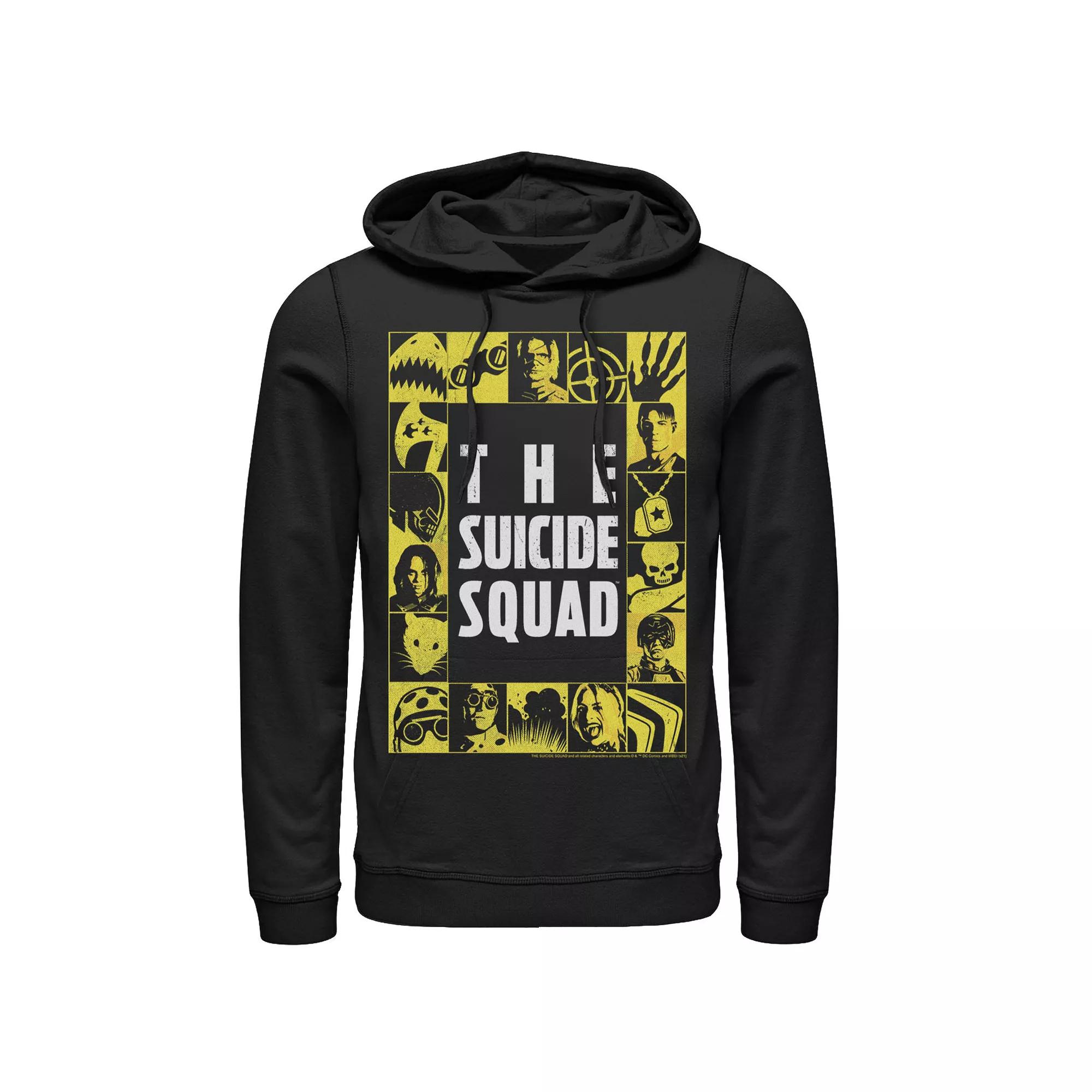 Men's The Suicide Squad Yellow Squares Logo Hoodie, Boy's,  Product Image