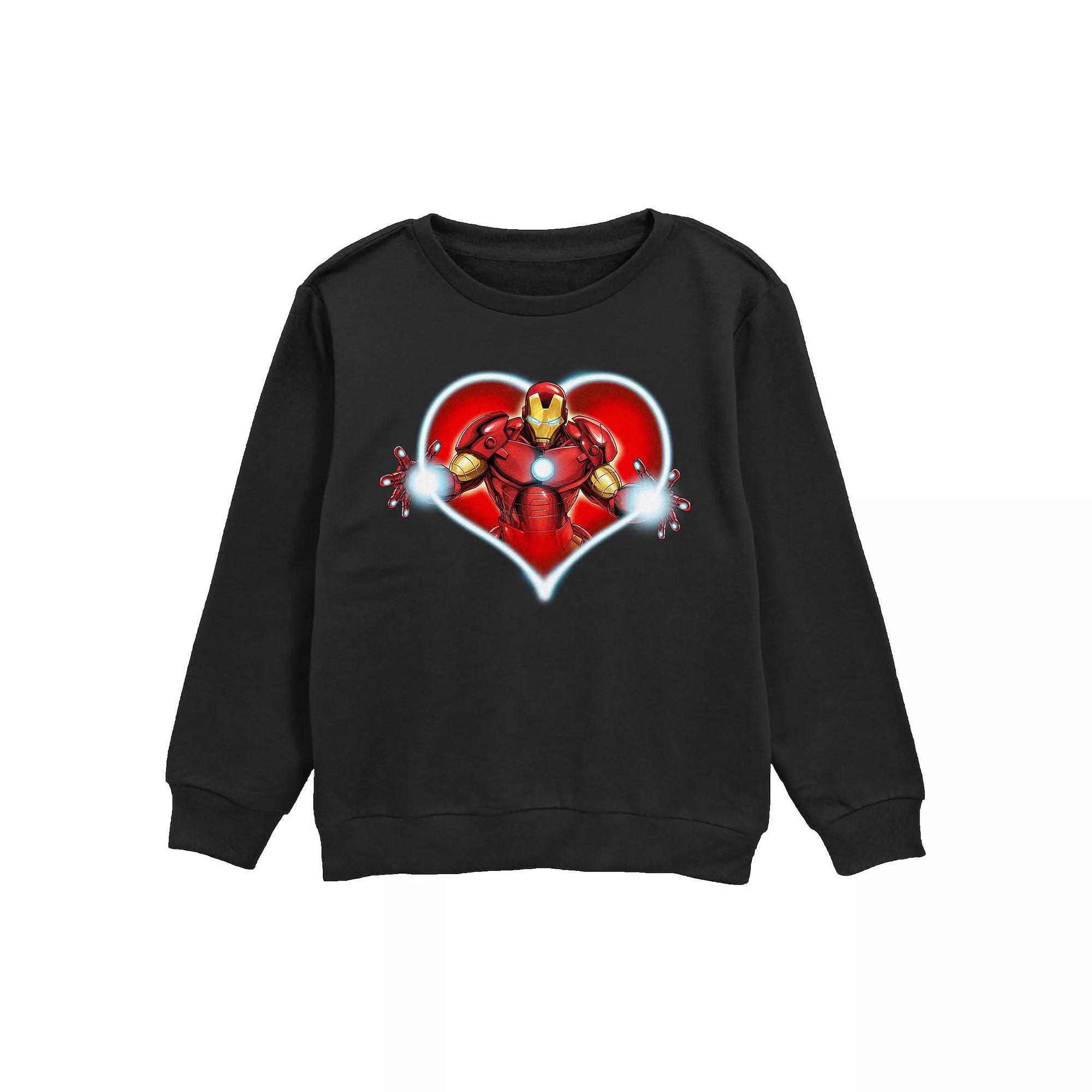 Boys 8-20 Marvel Iron Man Heart Blast Fleece Sweatshirt, Boy's,  Product Image