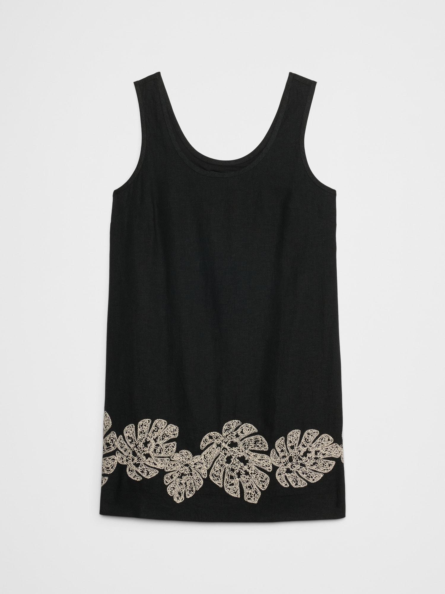 Embroidered Scoop-Neck Mini Dress Product Image