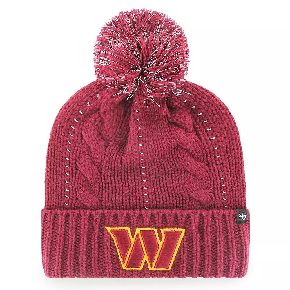 Women's '47 Burgundy Washington Commanders Bauble Cuffed Knit Hat with Pom, Wft Med Re Product Image