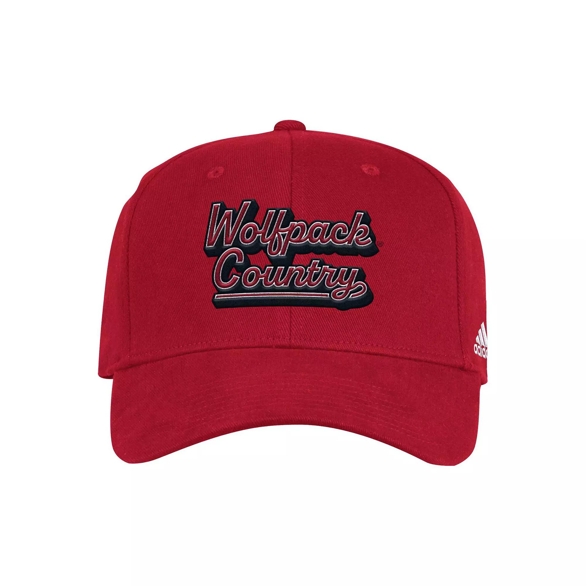 Men's adidas Red NC State Wolfpack Chant Flex Hat,  Product Image