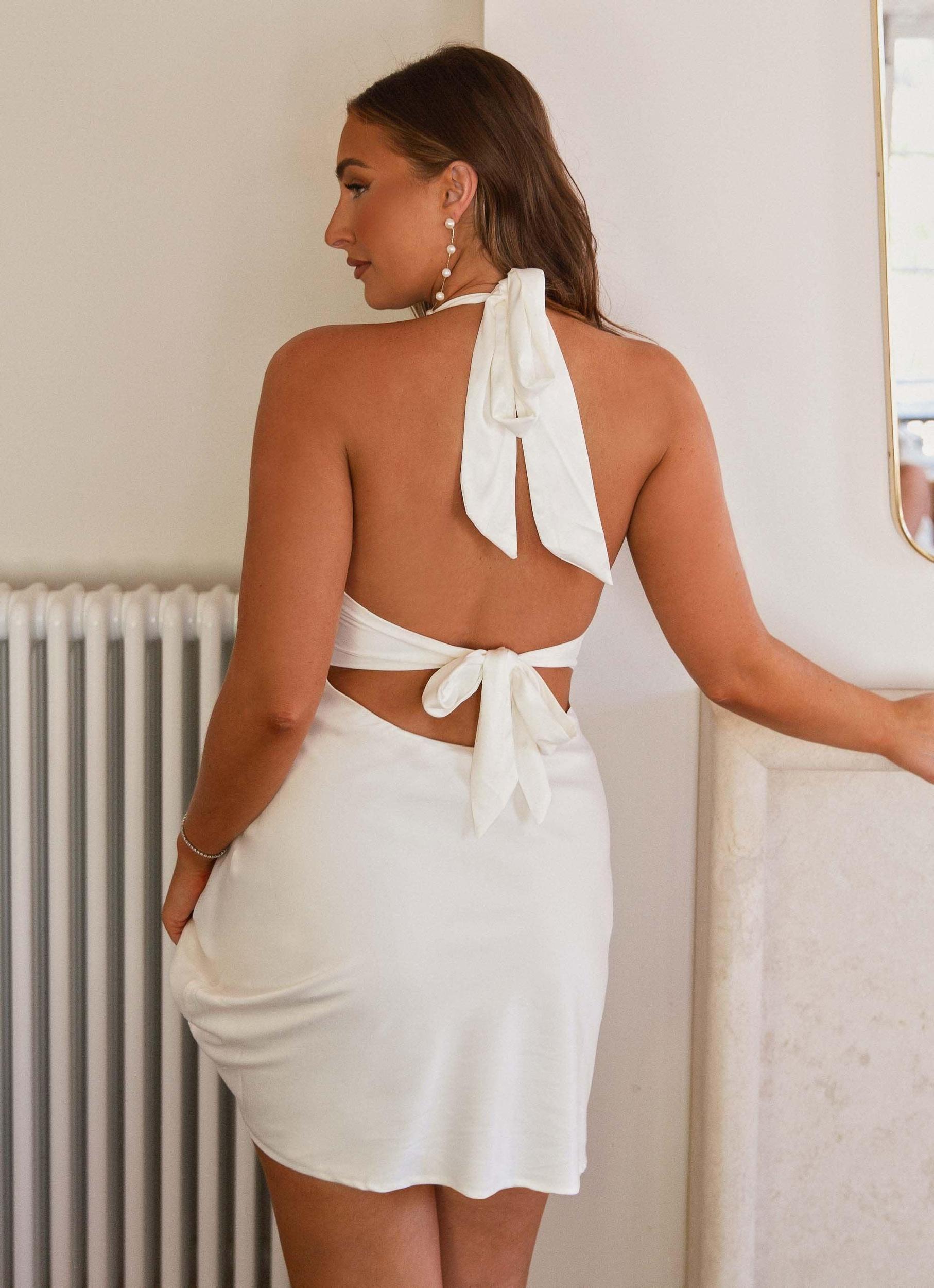 Heavy Hearted Mini Dress - Pearl Product Image