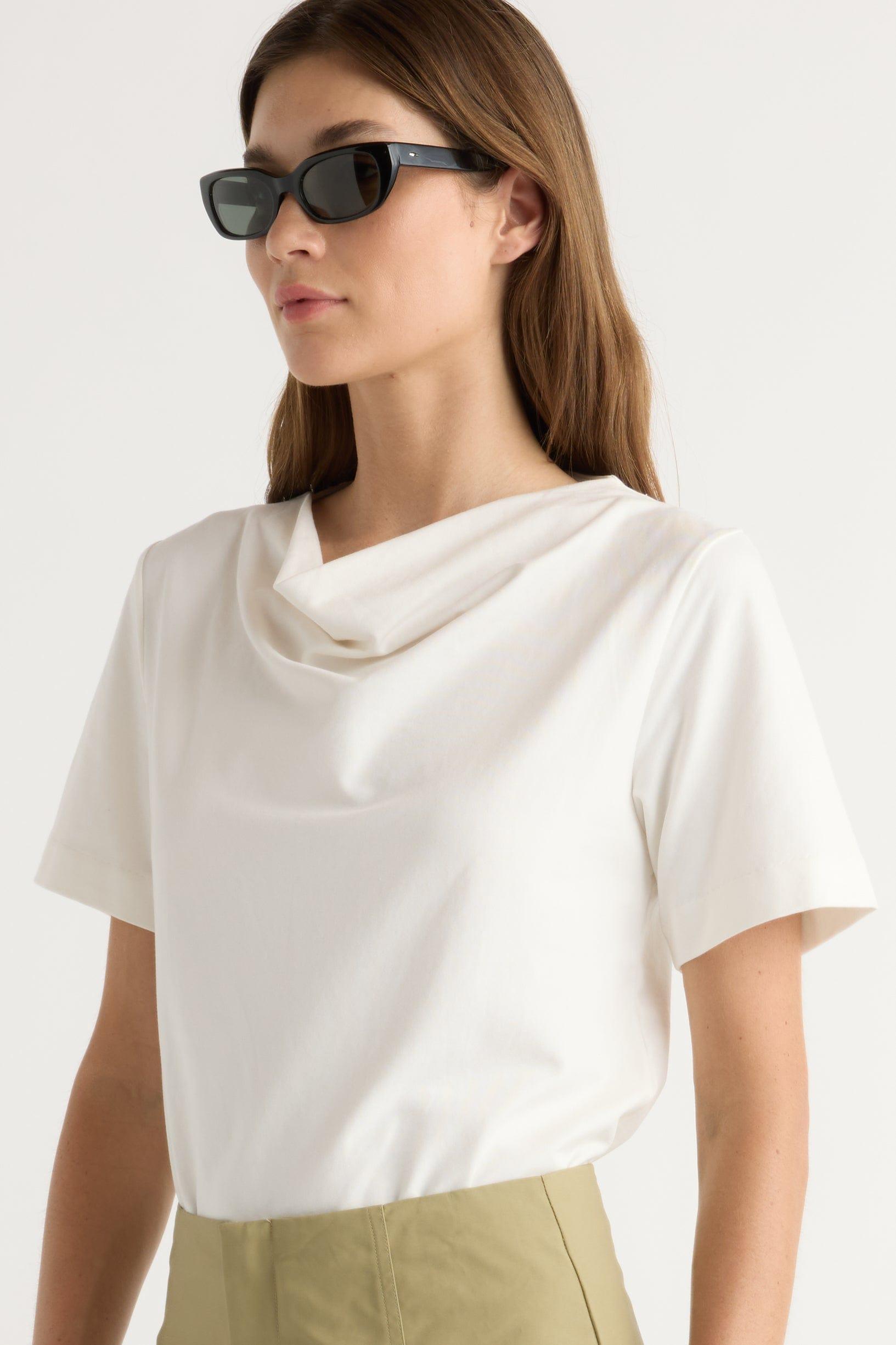 Kendra Organic Cotton Cowl-Neck Tee Product Image